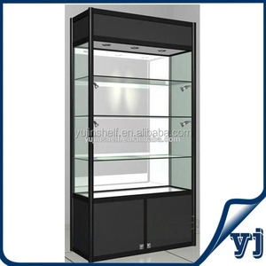 Hot bán trung tâm mua sắm sử dụng khung bạc linkable tường Glass Showcase thiết kế với ánh sáng - Product Image 6