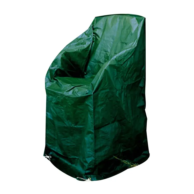 Jardim cadeira empilhável Cover PE Rainproof Windproof Anti-UV Patio Cover para cadeiras empilháveis Outdoor Furniture Protector