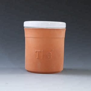 Toptan ucuz seramik pişmiş toprak gıda saklama kavanozu kapaklı - Product Image 2