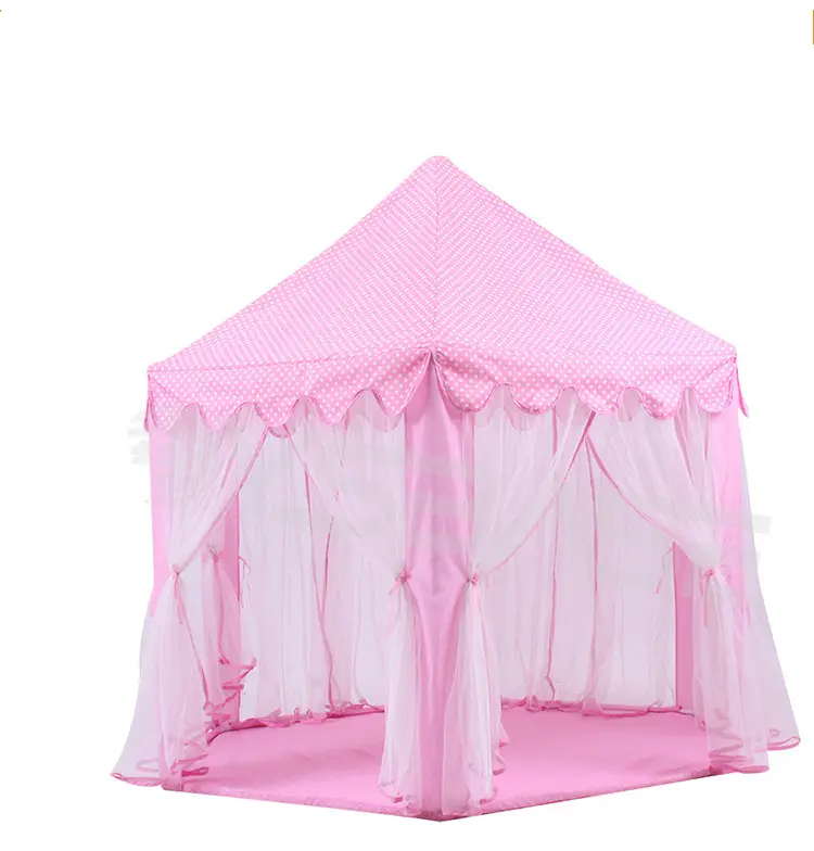 Çocuklar için Altıgen Çadır Prenses Oyun Kale Oyuncak Evi