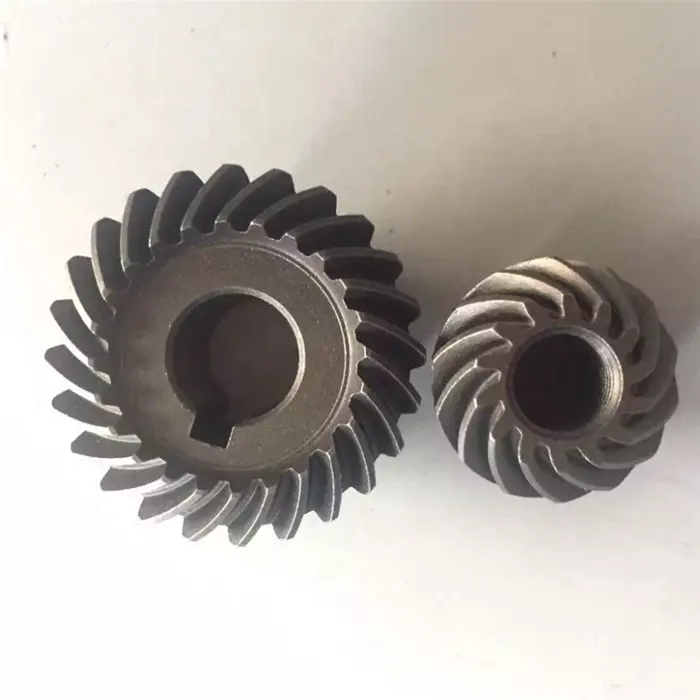 Lavorazione CNC in acciaio inox conico a spirale dentata dritto ingranaggi conici di 90 gradi