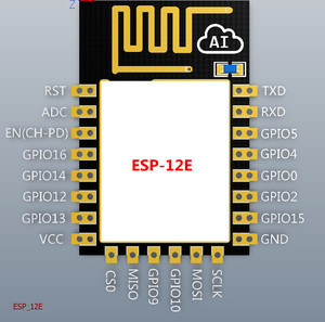 CE & FCC ESP8266 ESP-12E verbesserte ESP-12 wifi module flash bearbeiten firmware - Product Image 4