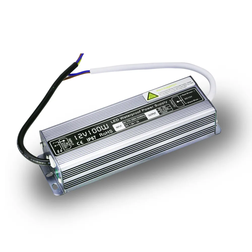 Nguồn Điện LED 100W 12V Chống Nước IP67 Sử Dụng Ngoài Trời Trình Điều Khiển LED