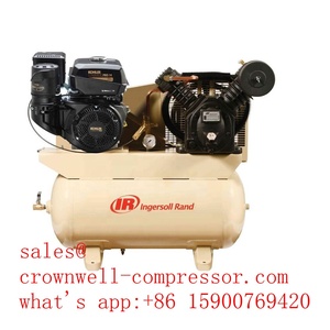 Ingersoll Rand 2475F14G Truck-Mounted Two-Stage Gas Driven Reciprocating Air Compressor <strong>Kohler</strong> <strong>14hp</strong> 30 Gallon Horizontal