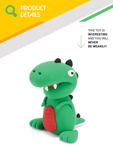 Regali creativi giocattoli colorati a forma di dinosauro plastilina modellistica argilla per bambini