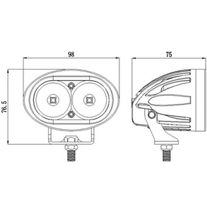 זרקור קמור עדשה 4 אינץ 20W מלגזה כחול <span class=keywords><strong>Led</strong></span> אזהרת אור