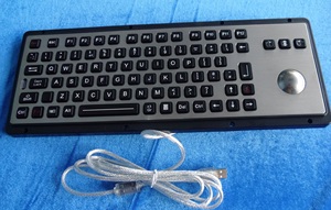 Industrial PS/2 USB <strong>Keyboard</strong> with <strong>Function</strong> Keys and Integrated Trackball
