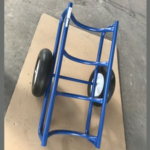 Heavy Duty Mover Oil Drum Trolley Storage with Big Pneumatic Wheels Frame Steel Cylinder <strong>Cart</strong> 500kg