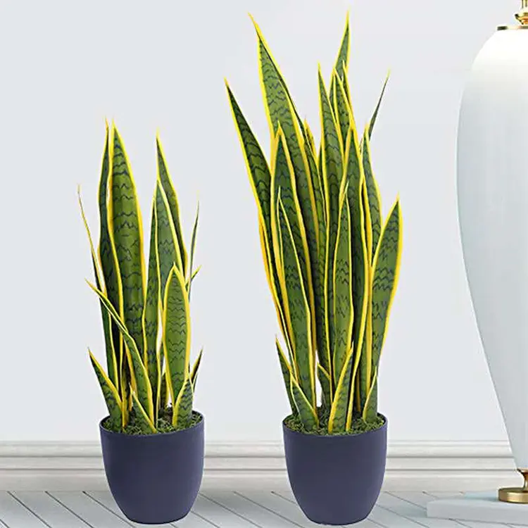 40--بالجملة sansevieria نبات ثعبان بلاستيك صناعي في وعاء