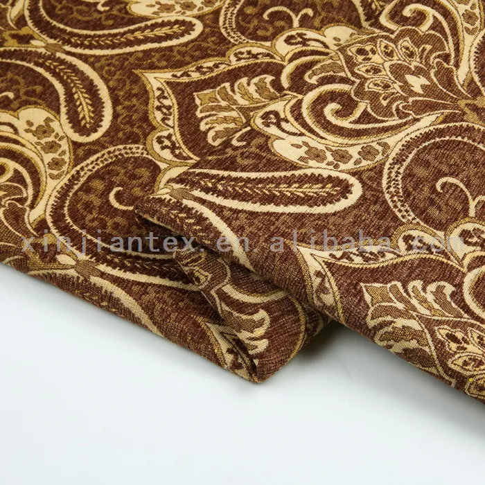 Design elegante tecido jacquard de chenille/projeto do damasco