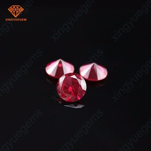 カラットあたりの5 # 丸型ルビー価格合成ラウンドブリリアントカットルビー石 - Product Image 4
