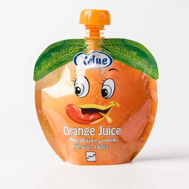 Juicy Packaging Spout Pouch Plastic Juice Packaging Pouch With Spout Standing Up Bag With Suction Nozzle