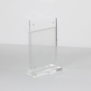 Benutzer definierte T-förmige verschiedene Arten transparente Acryl Zeichen Menü halter magnetische Foto rahmen Displayst änder mit Basis