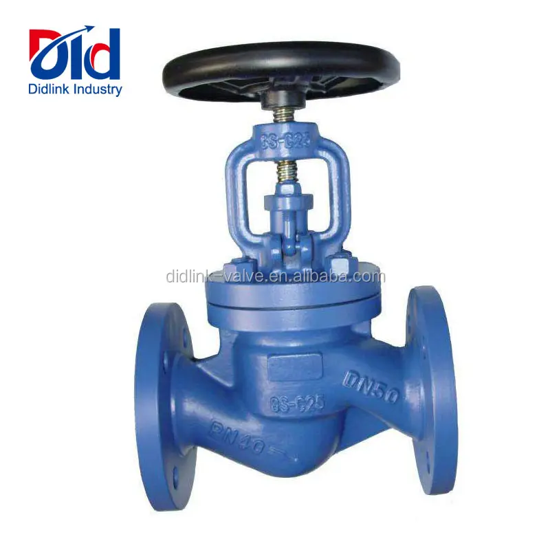 Gegoten Staal PN40 DN50 Stoom En Thermische Olie Handbediende Balg Afdichting Stop Globe Valves