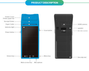 קופה מסוף תרמית מדפסת אנדרואיד 8.1 Q1 4G רשת 2G + 16G NFC + סריקה אופציונלי