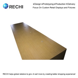 RECHI Custom Mobile Phone Shop Furniture <strong>Display</strong> Wood <strong>Display</strong> Counter <strong>Table</strong> <strong>Design</strong> With Shelf for Cell Phone Accessory Storage - Product Image 5