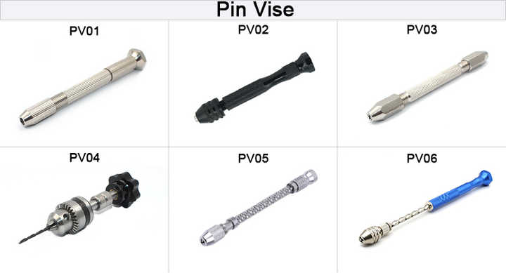 Double Ended 0.5mm - 3.2mm Mini Micro Spiral Hand Drill 2 Chucks Twist Pin Vise Bit