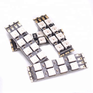 แผงไฟ LED WS2812จำนวน4ชิ้น,โมดูลรางไฟ LED สำหรับโดรนโดรน RC FPV อะไหล่แบบหลายใบพัด - Product Image 5