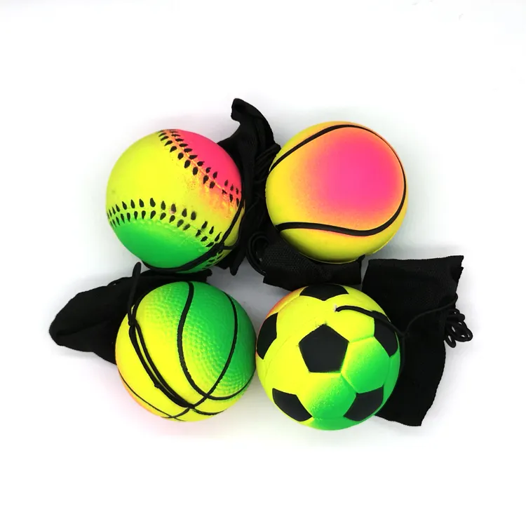 Hot Sale Rubber Foam High Bouncy Rubber Ball Wrist Band Balls