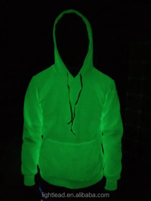 T-shirt lumineux à fil phosphorescent, T-shirt brillant dans la nuit