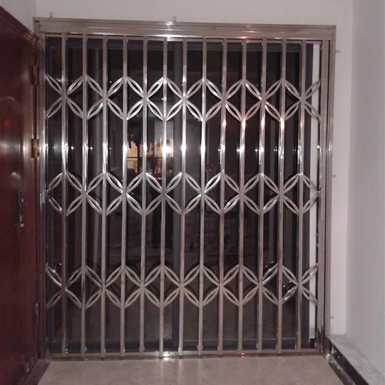 Rejilla de Metal para puerta corredera, acero, antirrobo, ventanas retráctiles, rejillas de seguridad plegables