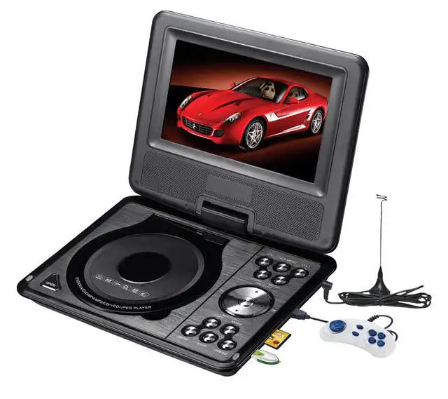 DVD portatile Con Schermo A LED Con Sintonizzatore TV/lettore di Schede/USB/Gioco PDVD MP3 Video DVD di Casa lettore