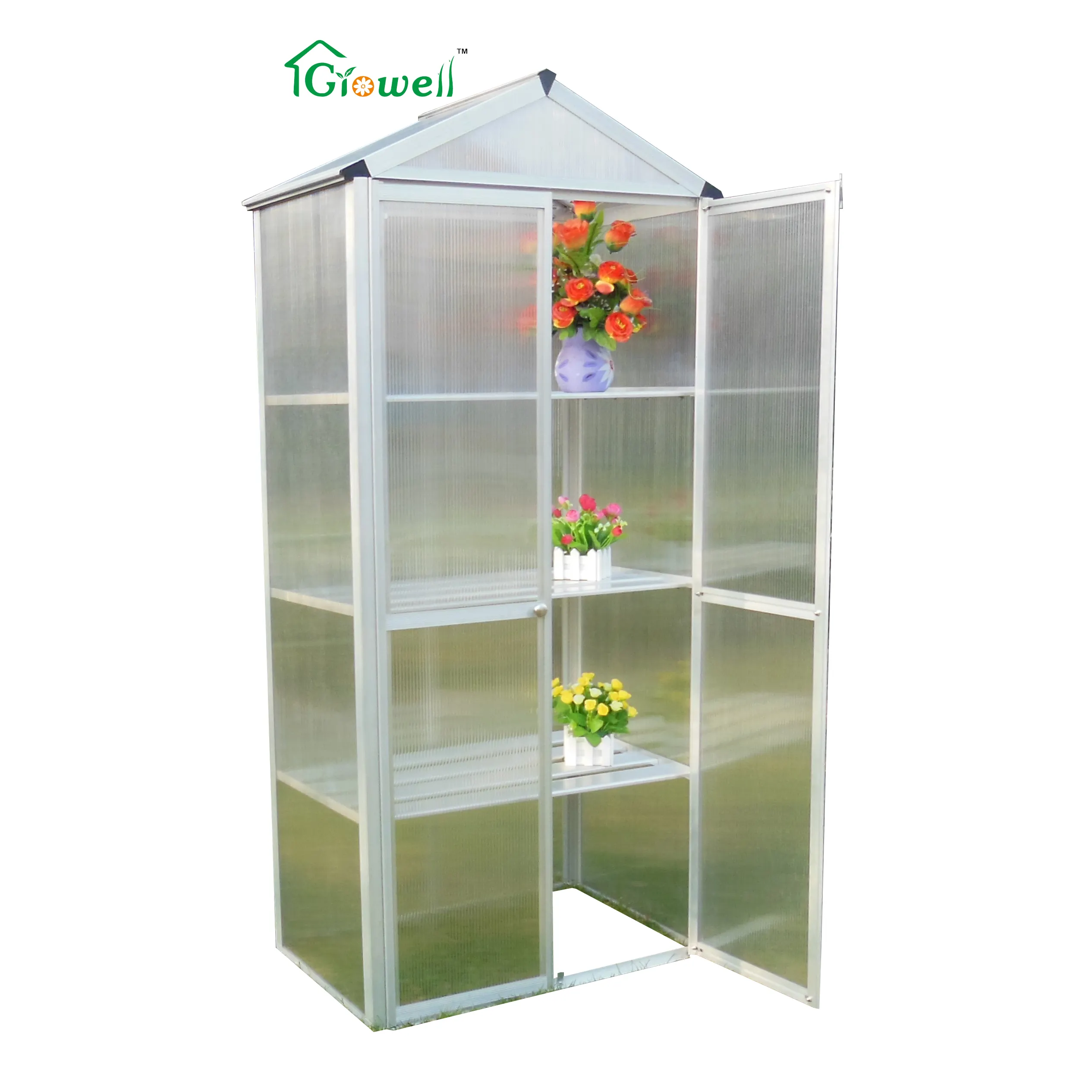 small agricultural greenhouse for flowers