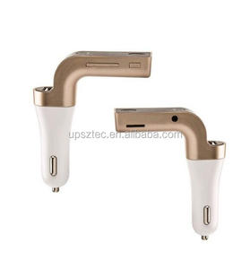 UPsztec无线FM发射器无线电适配器，带<span class=keywords><strong>USB</strong></span>充电器微型sd卡免提通话盘车载MP3播放器
