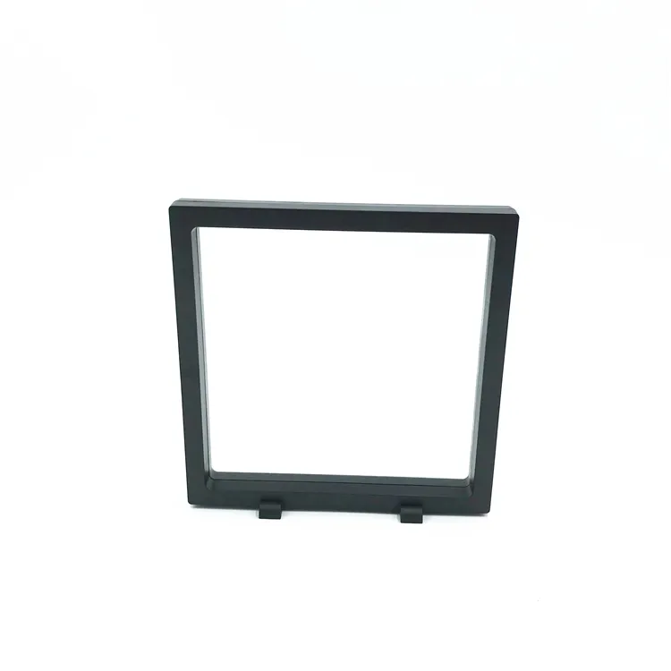 Suspensão Transparente Plastic Frame Display Box Flutuante 3D Jóias Embalagem Caixa Com Logotipo Personalizado