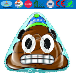 Kış sporları kayak eğlenceli çocuklar karikatür şişme dökümü Poop kar tüpü kızak