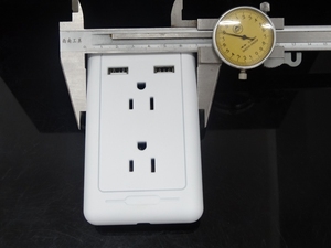 Interruptor de pared de 2 entradas tipo B, enchufe doble Us, Color blanco estándar