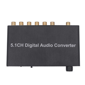 DAC 5.1CH Digital Audio Converter <strong>Decoder</strong> 192kHz Coaxial / Toslink to 2.0CH Analog 3.5mm Jack <strong>Output</strong> with Volume Control