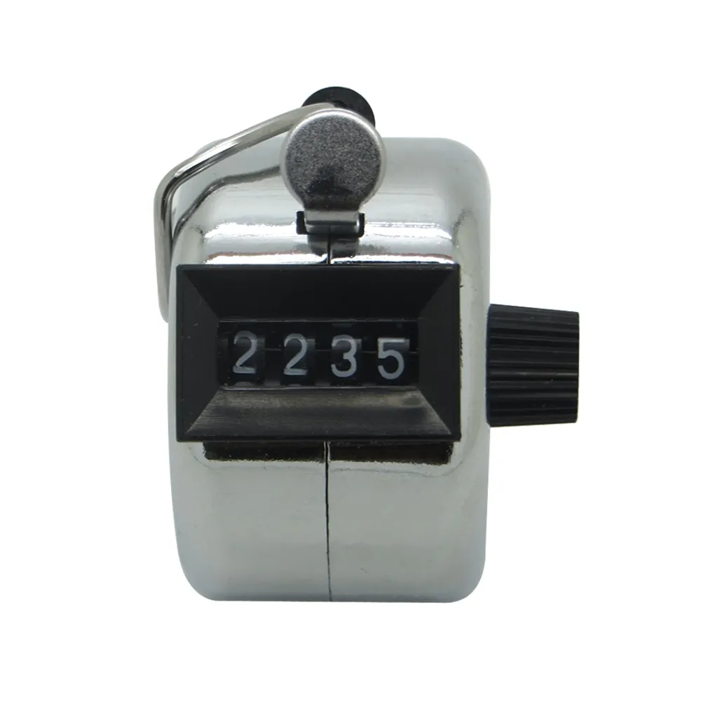 Tally-contador metálico de mano, contador de Metal con 4 dígitos, para Golf, 0000-9999