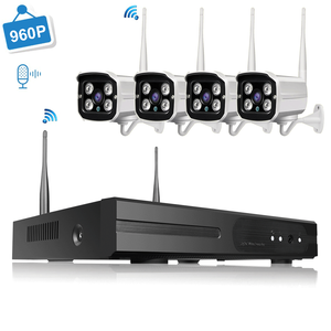 LOOSAFE 4CH 960 P wifi 闭路电视系统 nvr ip66 闭路电视摄像机 130 万像素无线安全摄像机系统与音频 - Product Image 1