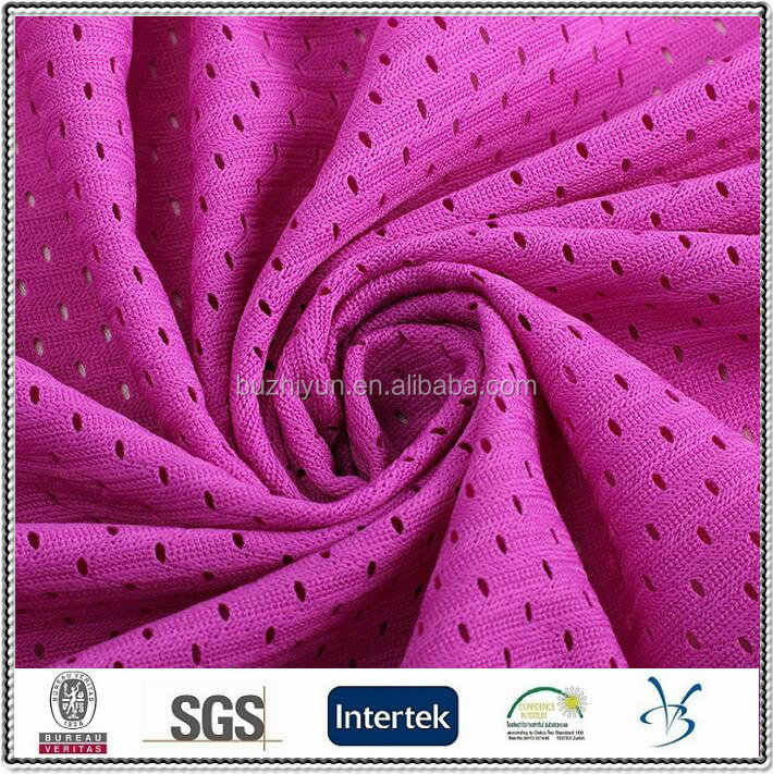 Polyester High Weight Thick MESH Soccer Jersey Fabric Wholesale for Sportwear Casual Wear