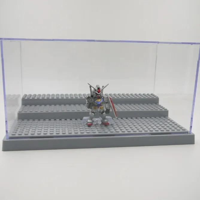 Top seller 3 Passi Display Case Box Antipolvere Vetrina per I Blocchi LEGO Acrilico di Plastica Casella di Visualizzazione Della Cassa