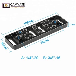 CAMVATE Universal DSLR Camera <strong>Mounting</strong> Plate With 1/4&quot;-20 and 3/8&quot;-16 Connections - Product Image 2