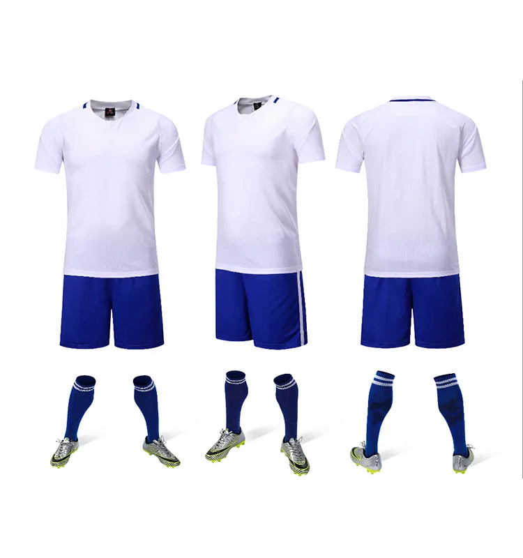 Personalizado design barato liso redondo gola futebol uniforme kit