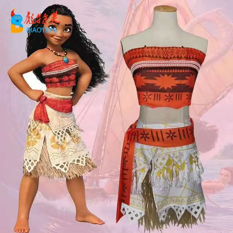 Moana Movie Cosplay Del Partito Del Vestito Operato Per Bambini Costumi in TV/Film di carattere