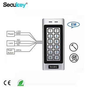 Secukey K4 Standalone Easy Metal Keypad <strong>Access</strong> <strong>Control</strong> <strong>with</strong> 6 Wires RFID Backlit <strong>Keyboard</strong> 125KHz EM Card Reader