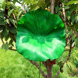 S-1232 New Design Summer Artificial LaTeX <strong>Lotus</strong> <strong>Leaf</strong> <strong>Lotus</strong> Flower Stem for Window Dressing Decoration - Product Image 4