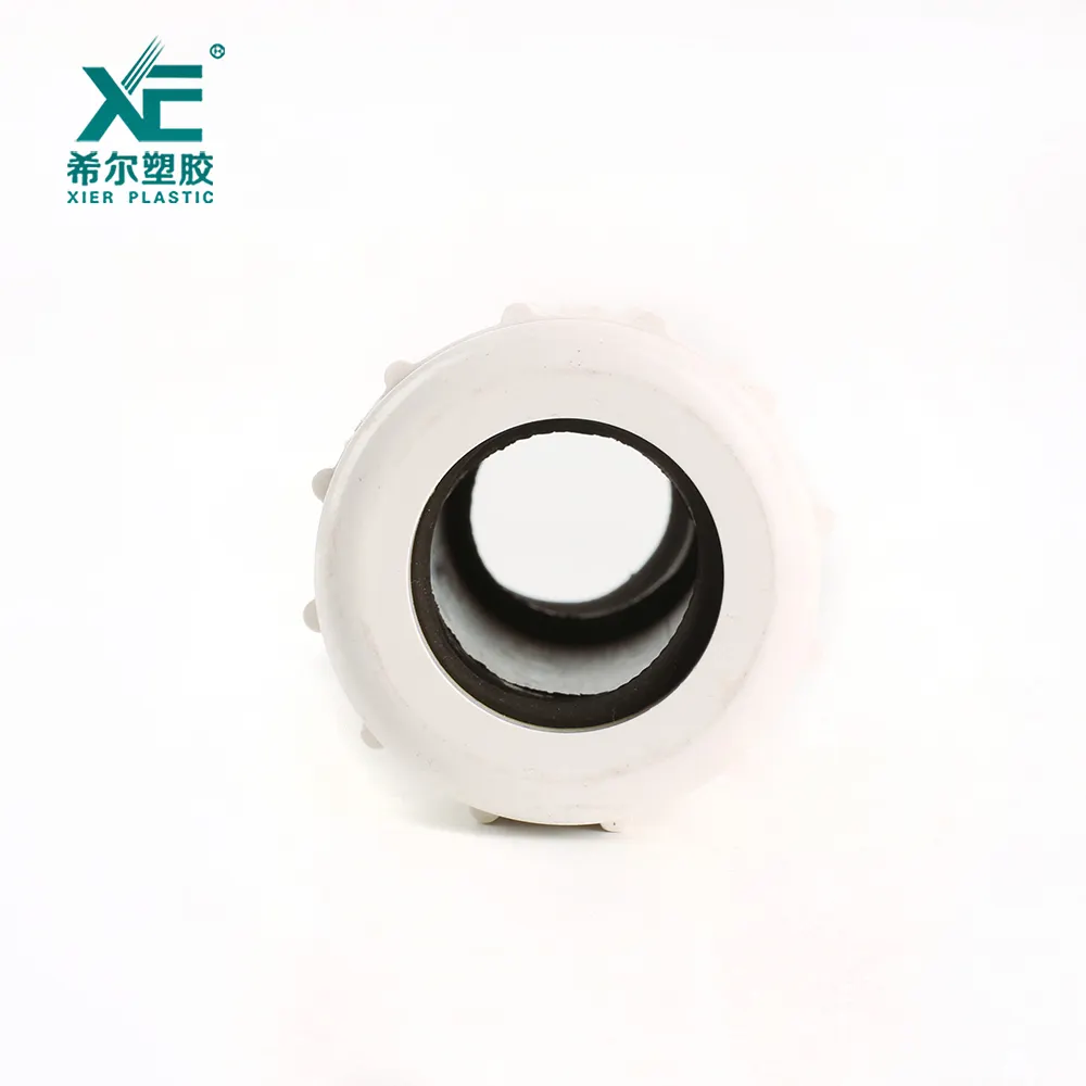 Acoplamiento de tubería flexible de montaje rápido de pvc, plástico blanco de 1/2 "-4", fabricante de China