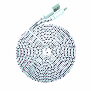 Flat Noodle Braided Usb Shielded High Speed <strong>Cable</strong> 2.0 Revision 28awg 2c 24awg 2c - Product Image 1