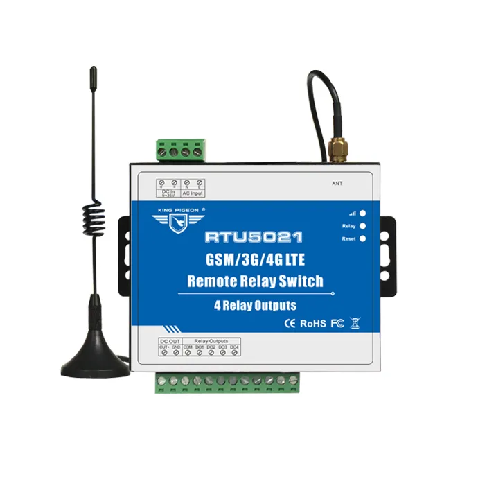 Contrôleur de commutateur à distance wi-fi, GSM, 4 sorties relais sans fil, alarme RTU5021, 2 go/3 go/4 go