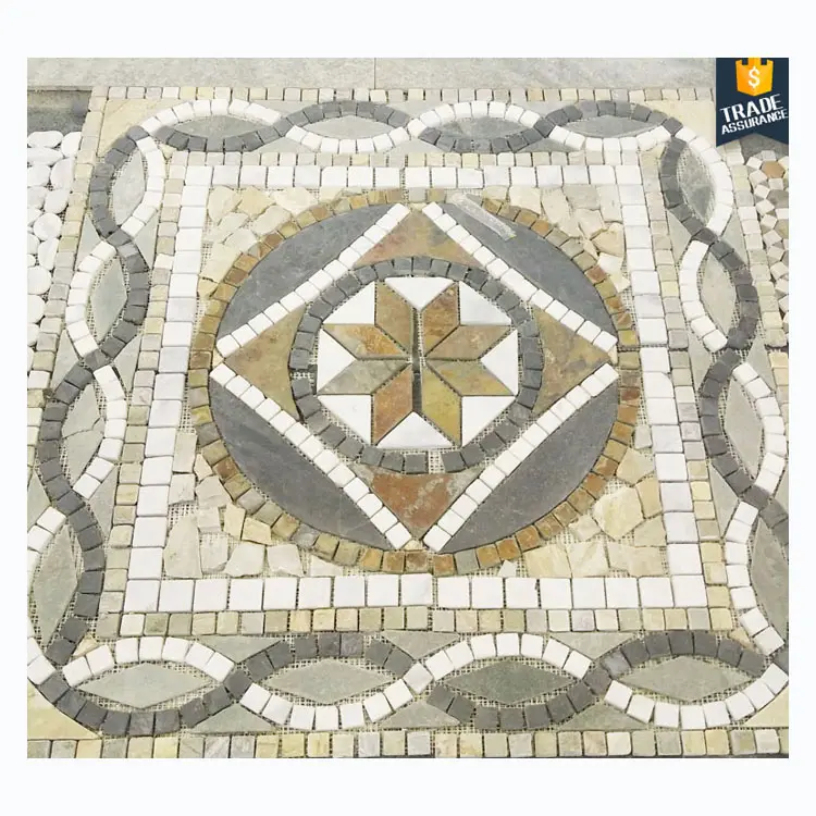 Parquet mosaico di piastrelle, Mosaico in legno, antiscivolo pavimento a mosaico tileCheap marmo pavimento a mosaico medaglione da commercio all'ingrosso della cina