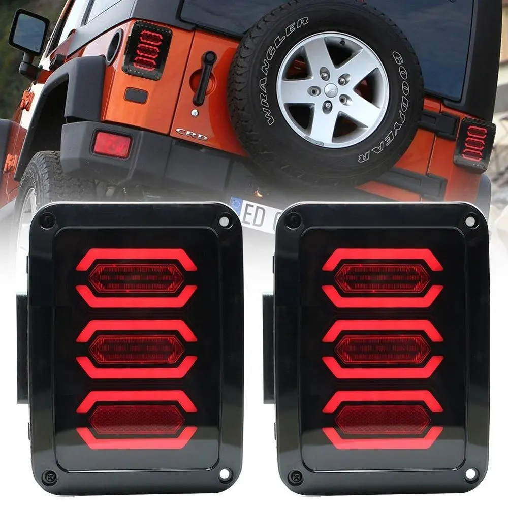 Đối với Jeep Wrangler jk Tail Light Phanh Xếp Bật Tín Hiệu Đối Với Jeep Wrangler Led Tail Lights Đối Với Jeep Led Đuôi đèn