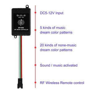 SP106E ไร้สาย RF เมจิกสี SPI WS2811เพลงควบคุมสำหรับสีเต็มรูปแบบแอดเดรสพิกเซล LED - Product Image 4