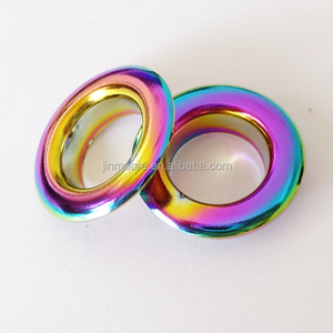 彩虹 10毫米孔金属推扣在一起小孔扣环垫圈孔眼 - Product Image 5