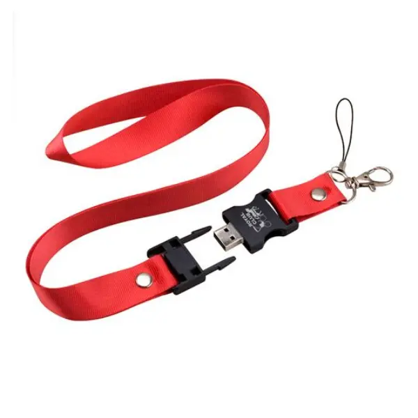 Lanyard Free Sample Products Pendrive 16GB 32GB Lanyard Neck Strap Usb Flash Drive 500gb 1tb With Print Logo