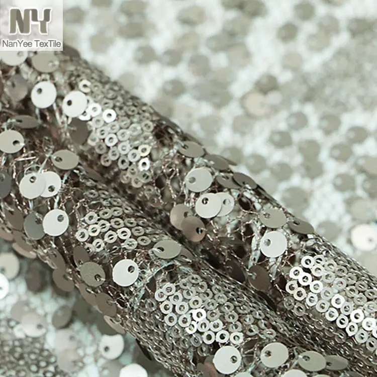 Fonte de shaoxing têxtil nanyee, largamente usado círculo bronzeado lantejoula tecido